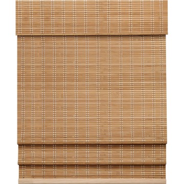 Cordless Bamboo Roman Shades, Light Filtering Window Treatment, Roll Up Bamboo Blinds for Window 23'' W x 60'' H