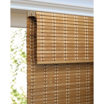 Cordless Bamboo Roman Shades, Light Filtering Window Treatment, Roll Up Bamboo Blinds for Window 23'' W x 60'' H