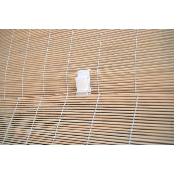 Natural Bamboo Matchstick Cord Free Roll Up Window Blind 84-Inch Wide by 66-Inch Length (Natural Beige)