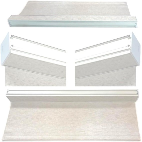 Motorized Roller Blinds Customized Size Width 20-105 Inches Window Aluminum Valance Style Rechargeable Shades with Built-in Zigbee Battery Motor for Home Office Hotel