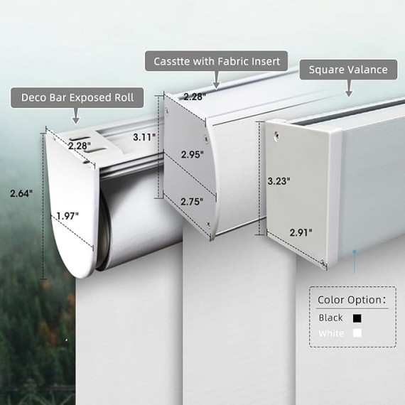 Motorized Blind Work with Homekit Thread-Enabled, 100% Blackout Smart Shades with Remote Control, Automatic Roller Shade, Electric Blinds Custom Up to 110" W x 120" H, Essential White