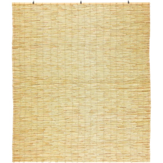 Backyard X-Scapes Light-Filtering Cord-Free Bamboo Reed Roll-Up Blind Shades for Windows Manual Roman Blinds Natural 60 in W x 72 in H