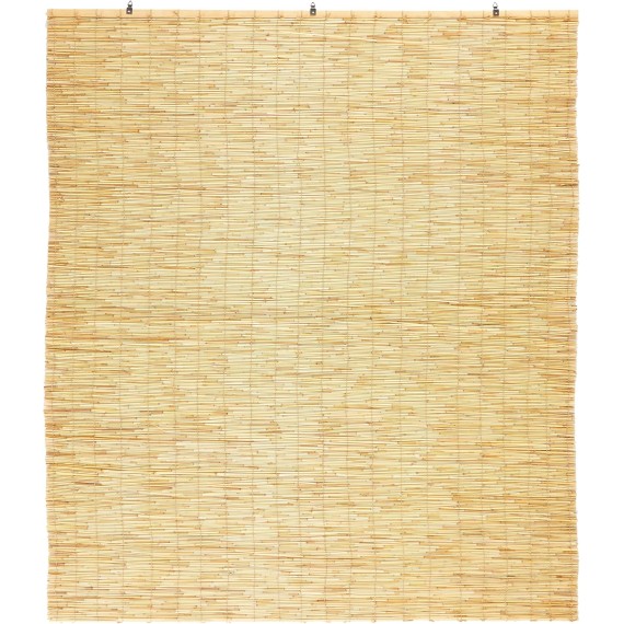 Backyard X-Scapes Light-Filtering Cord-Free Bamboo Reed Roll-Up Blind Shades for Windows Manual Roman Blinds Natural 60 in W x 72 in H