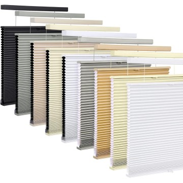 Top Down Bottom Up (TDBU) Cordless Cellular Shades, Blackout Light Blocking Honeycomb Shades Pleated Polyester Blinds for Window Size 23" W x 48" H, White