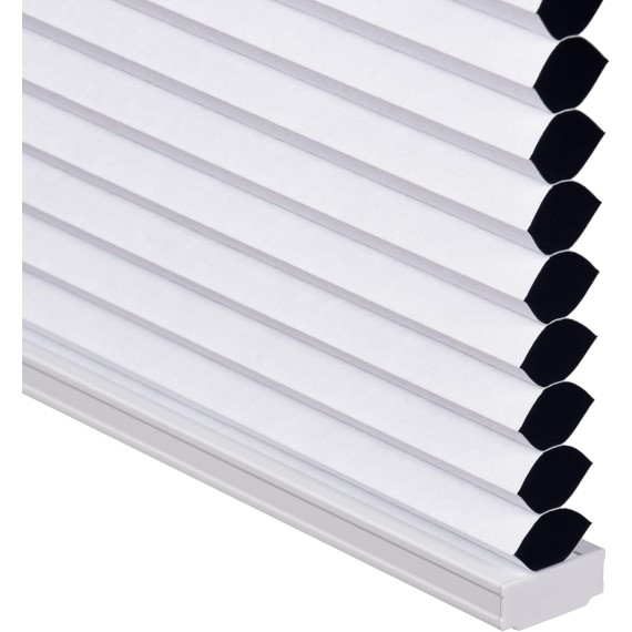 Top Down Bottom Up (TDBU) Cordless Cellular Shades, Blackout Light Blocking Honeycomb Shades Pleated Polyester Blinds for Window Size 23" W x 48" H, White