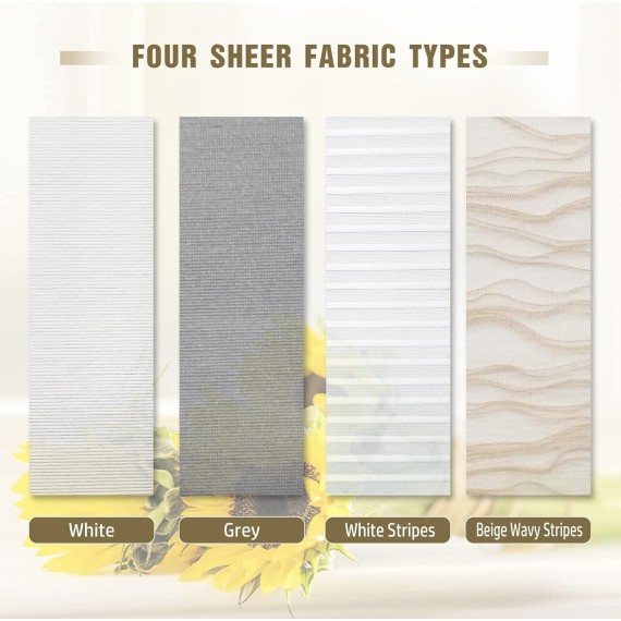 Dual Window Blinds Roller Shades, White Double Blind Blackout and Light Filtering Shades with Valance, Day and Night Roller Shades for Windows, Doors