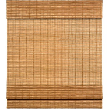 Cordless Bamboo Roman Shades, Light Filtering Window Treatment, Roll Up Bamboo Blinds for Window