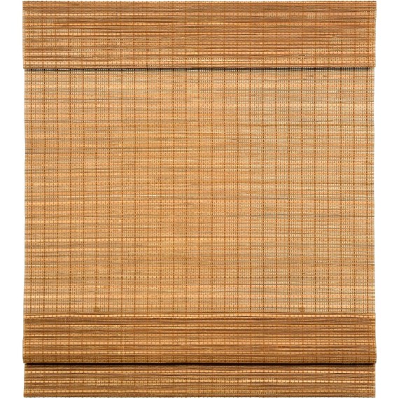 Cordless Bamboo Roman Shades, Light Filtering Window Treatment, Roll Up Bamboo Blinds for Window