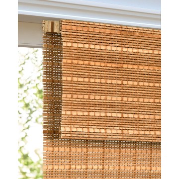 Cordless Bamboo Roman Shades, Light Filtering Window Treatment, Roll Up Bamboo Blinds for Window