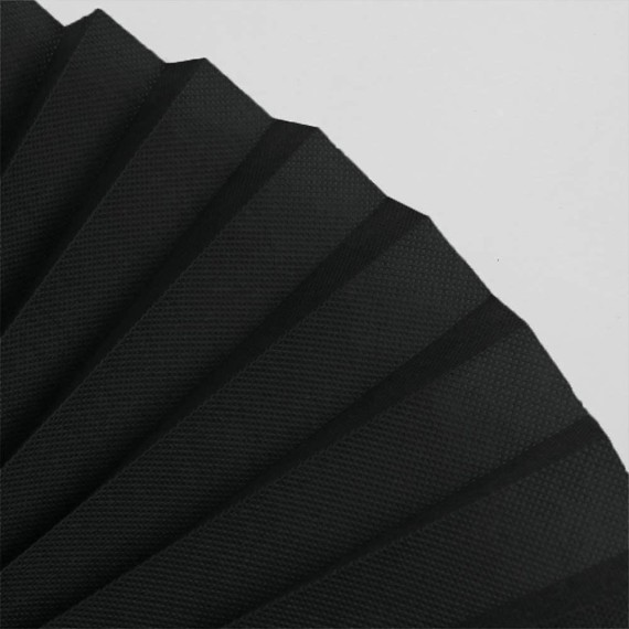 Blackout Roller Window Shades, No Drilling Temporary Cordless Blinds Light Filtering Fabric Pleated Paper Shades for Indoor Window Covers, Easy to Cut, 35.5" W x 70.9" L (Black)