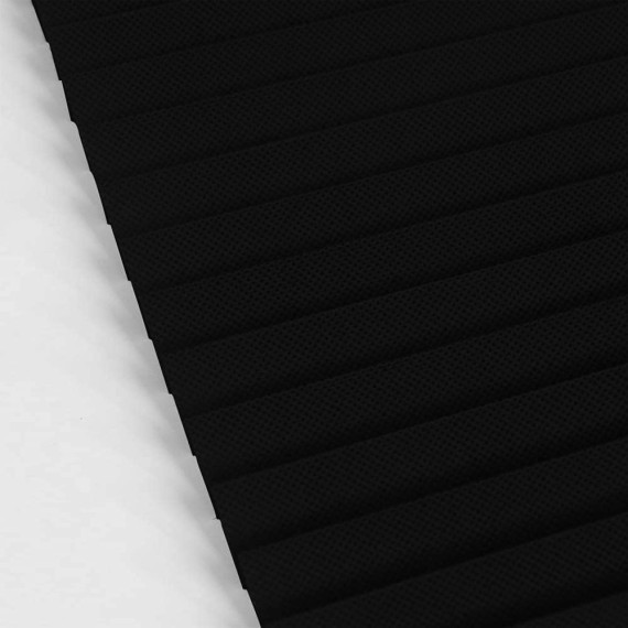 Blackout Roller Window Shades, No Drilling Temporary Cordless Blinds Light Filtering Fabric Pleated Paper Shades for Indoor Window Covers, Easy to Cut, 35.5" W x 70.9" L (Black)