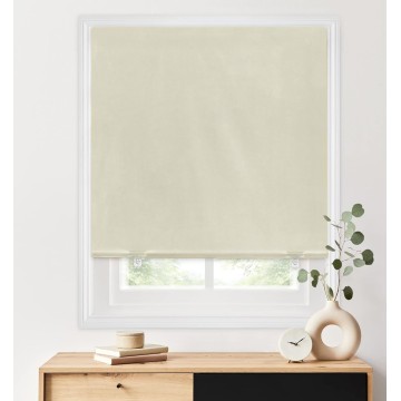100% Blackout Roller Shades, No tools No Drill Cordless Blinds for Windows, Thermal Insulated UV Protection Privacy Window Shades for Bedroom (36''W x 72''H, Cream)