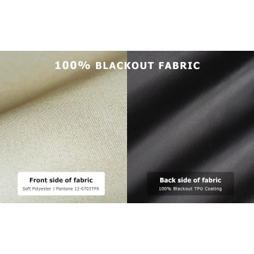 100% Blackout Roller Shades, No tools No Drill Cordless Blinds for Windows, Thermal Insulated UV Protection Privacy Window Shades for Bedroom (36''W x 72''H, Cream)