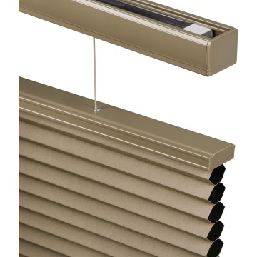 Custom Cordless Top Down Bottom Up Cellular Shades, Blackout Room Darkening Honeycomb Shades Pleated Blinds for Windows, Brown