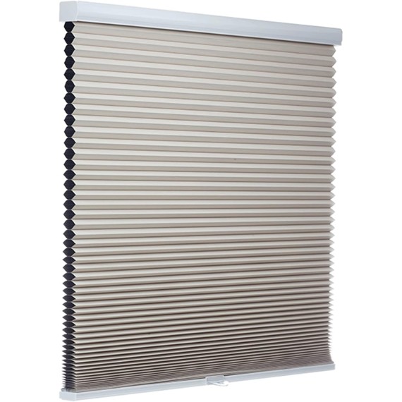 Custom Cut to Size Cordless Cellular Shades, Blackout Room Darkening Honeycomb Shades Pleated Blinds for Windows, Beige