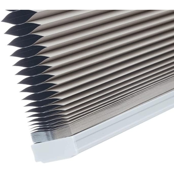 Custom Cut to Size Cordless Cellular Shades, Blackout Room Darkening Honeycomb Shades Pleated Blinds for Windows, Beige