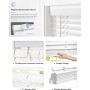 2" Real Wood Blinds, White Wood Blinds, Cordless Room Darkening Blinds for Windows - Actual Blinds Size: 20 3/4'' W x 60'' H, Basswood - White