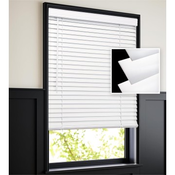2" Real Wood Blinds, White Wood Blinds, Cordless Room Darkening Blinds for Windows - Actual Blinds Size: 22.5'' W x 36'' H, Basswood - White