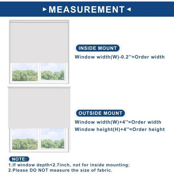 100% Blackout Roller Shades, Pull down shades for Window Thermal Insulated UV Protection Waterproof Blackout Fabric, Chain Corded roll up and Down Blinds,20x72,White