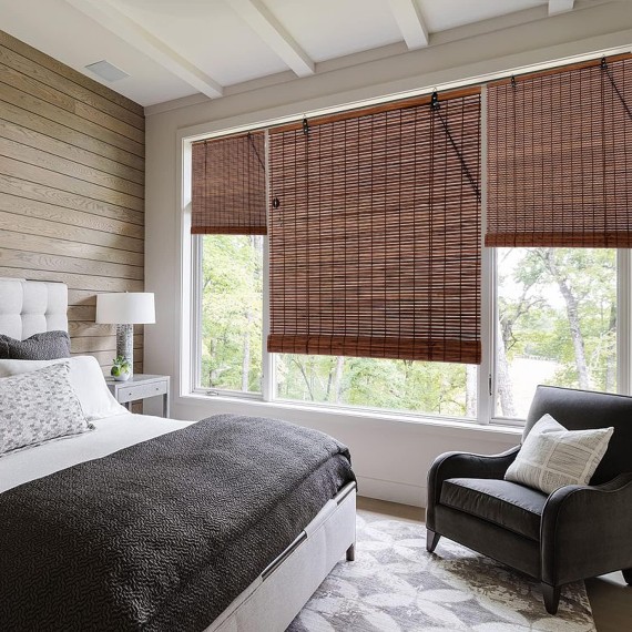 Bamboo Blinds, Bamboo Roll Up Shades for Windows, Light Filtering Bamboo Roller Shades for Indoor Outdoor Home Patio Porch 72W*72L