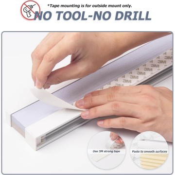 No Tools No Drill Cordless Cellular Shades, Blackout Honeycomb Shades Room Darkening Pleated Blinds for Window Size 19" W x 36" H, White