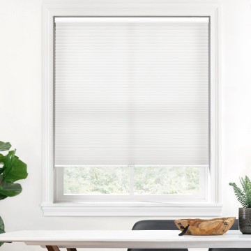 Cordless Cellular Shades, Light Filtering 1.5 inch Honeycomb Shades Pleated Blinds for Window, White
