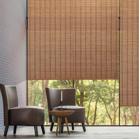 H Bamboo Roller Blinds Sun Shade,Retro Light Filtering Roller Bamboo Curtains Bamboo Roll Up Window Bamboo Roller Curtain Shades for Windows,Doorways.