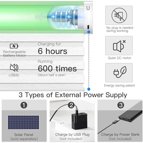 Motorized Zebra Shades with Remote Control, Electric Dual Layer Sheer Roller Blind Work with Alexa via Hub, Smart Day and Night Horizontal Blinds for Windows, Customized Size (Texture White)