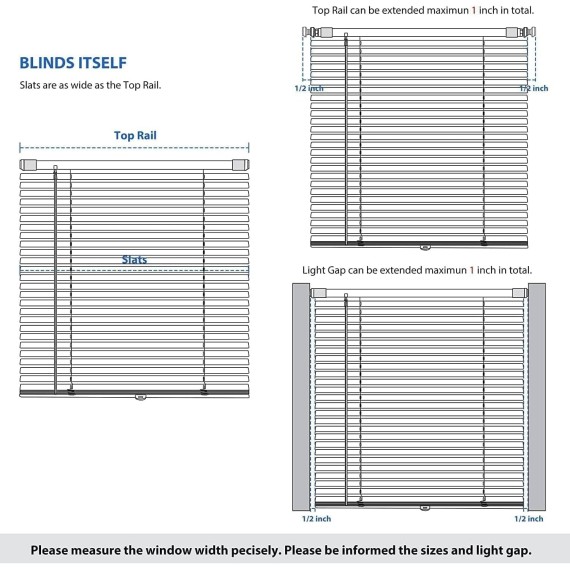 Cordless No Tools-No Drill 1" Vinyl Horizontal Mini Blinds, Light Filtering Blinds for Windows, Blinds & Shades for Window, Mahogany