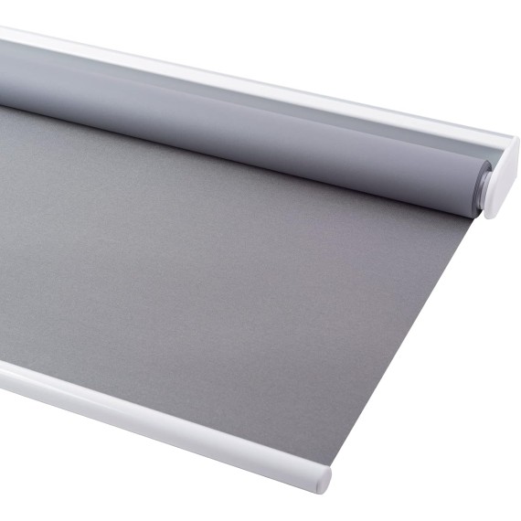 Blackout Roller Shades Blinds Cordless for Windows Pull Down Room Darkening Door Blinds with Thermal Insulated Easy to Install for Living Room,Bedroom,Home,Office Bathroom Grey