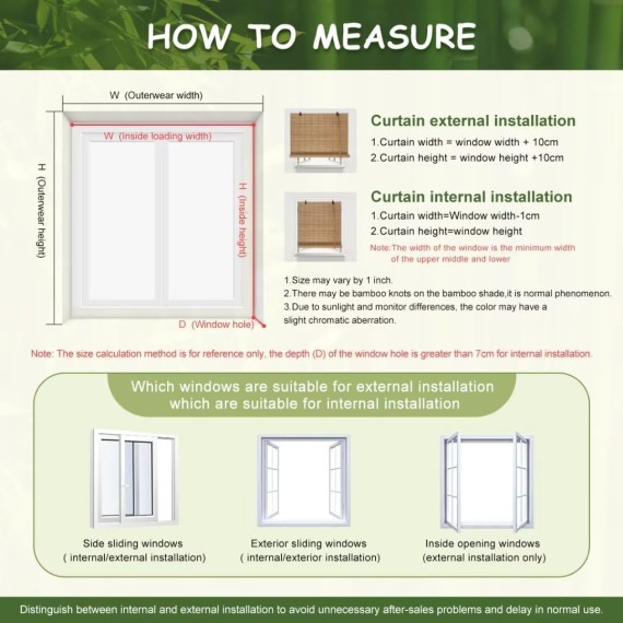 Bamboo Blinds, Blackout Roll Up Shades for Windows Privacy Protection, Roller Shades for Indoor Outdoor Home Patio Porch, Easy Installation, Natural, 72 * 72in