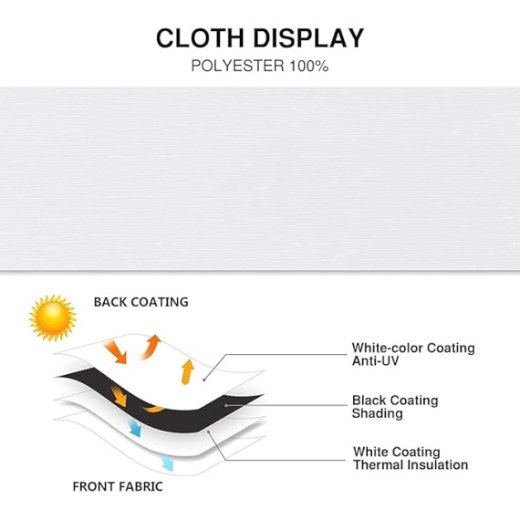 100% Blackout Roller Shades Cordless Shades & Blinds for Windows Roller Shades Thermal Insulated Shades for Doors, Home and Living Room Inside & Outside Mount (71" W x 36" H, White)