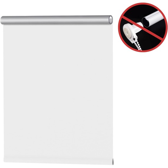 100% Blackout Roller Shades Fabric Replacement (Fabric ONLY), Thermal Insulated UV Protection Fabric for Corded Roller Blinds, White