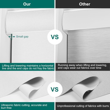 Blackout Roller Shades for Windows,Free-Stop Cordless Roller Blinds,Striped Jacquard Window Shades for Bedroom,Thermal Insulated Fabric,（White） Suitable heights 61" H - 76" H