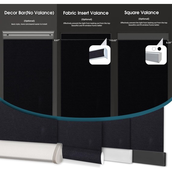 Motorized Roller Shade, 100% Blackout Smart Window Blinds Work with Apple Homekit, Alexa, Google Home, Remote Control, Electric Blinds with USB/Solar Pannel,Eclipse Black