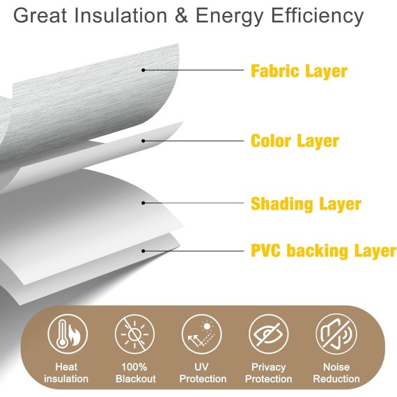 Blackout Roller Shades for Windows,Striped Jacquard Fabric Roller Blinds,Thermal Insulated UV Protection,Window Shades for Home,Office,Bedroom,Blue Gray